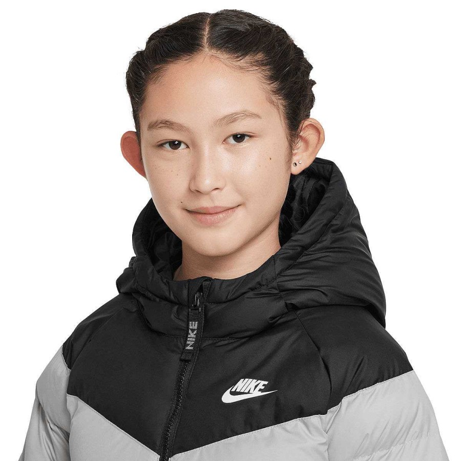 Kids Nike Jackets | Nike Kids Sportswear Synthetic Fill Hooded Jacket Black