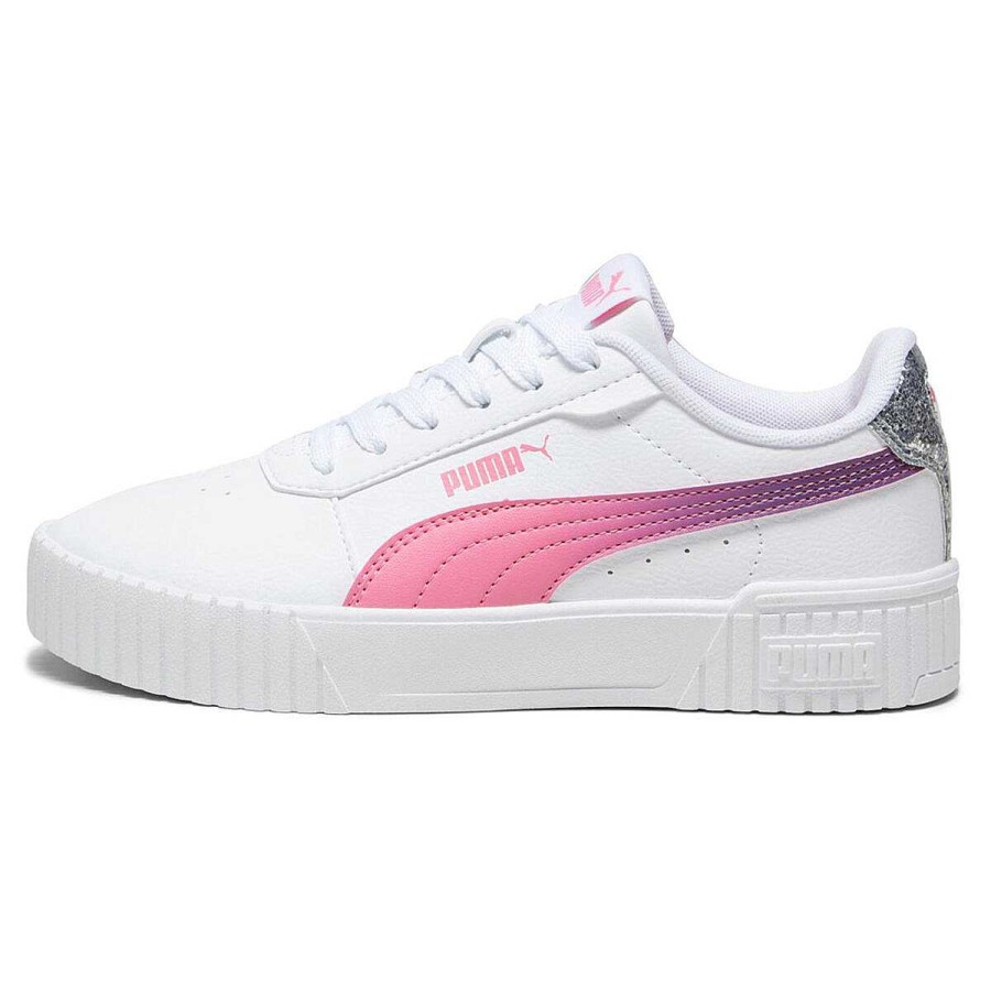 Kids PUMA Girls Shoes | Puma Carina 2.0 Star Glow Gs Kids Casual Shoes White/Silver