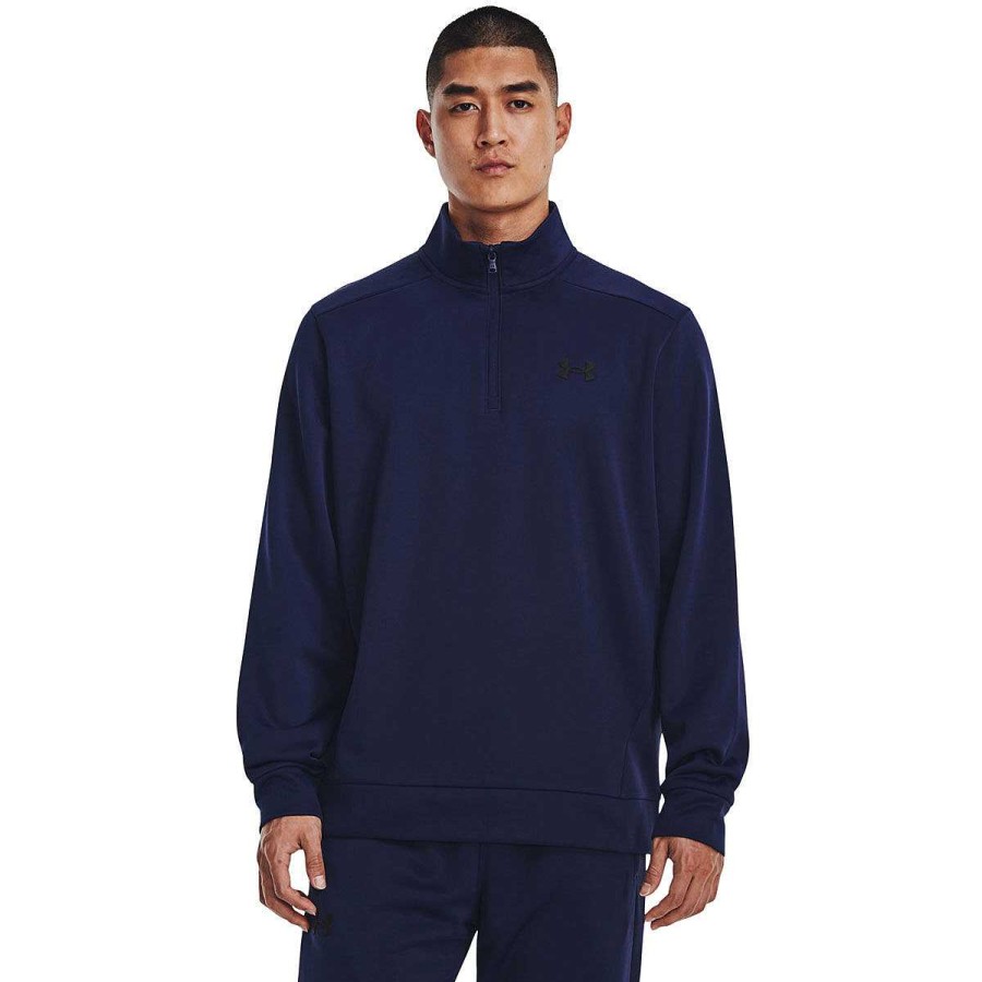 Men Under Armour Hoodies & Sweatshirts | Under Armour Mens Ua Armour Fleece 1/4 Zip Sweatshirt Blue