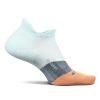 Men Feetures Socks | Feetures Elite Cushion No Show Tab Socks Blue