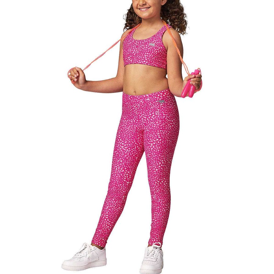 Kids Running Bare Tights | Running Bare Girls Bare Fit Tights Pink