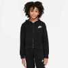 Kids Nike Jackets | Nike Girls Vf Nsw Club Full Zip Hoodie Black