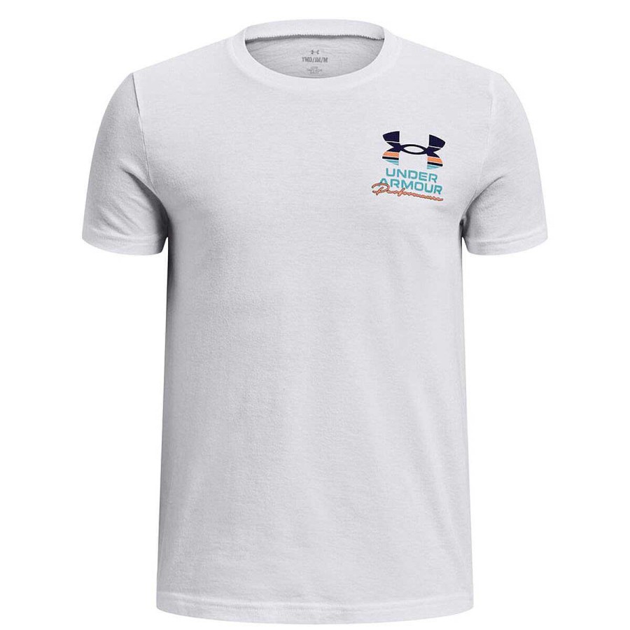 Kids Under Armour Tees & Tops | Under Armour Boys Performance Logo Tee White