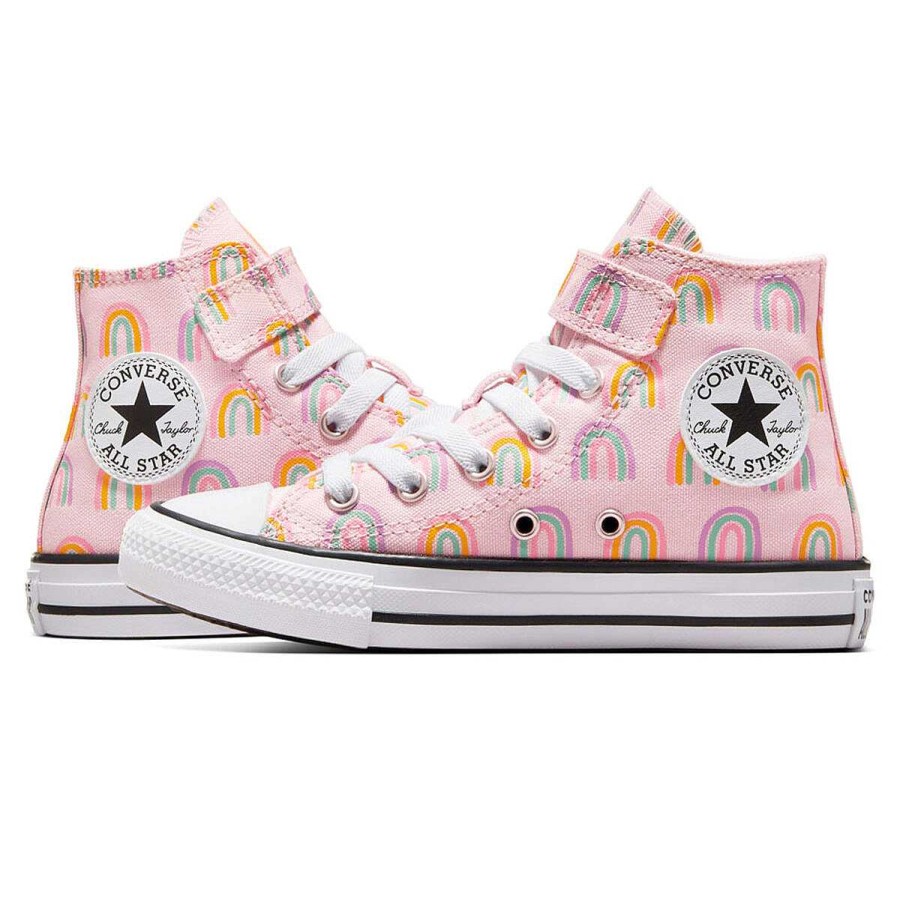 Kids Converse Casual | Converse Chuck Taylor All Star High 1V Rainbows Kids Casual Shoes Pink/Multi