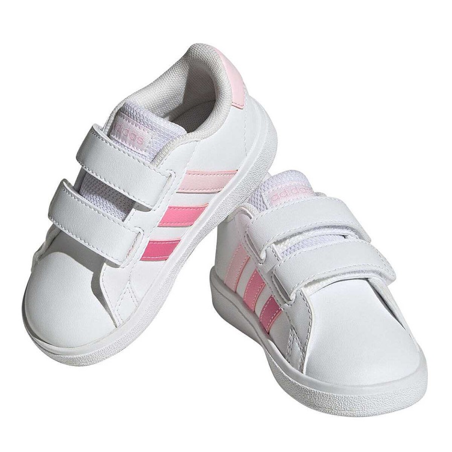 Kids adidas Casual | Adidas Grand Court 2.0 Toddlers Shoes White/Pink