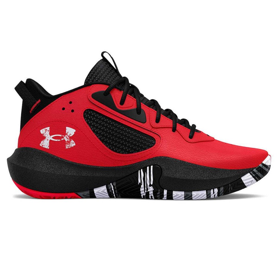 Kids Under Armour Basketball | Under Armour Lockdown 6 Gs Kids Basketball Shoes Red/Black