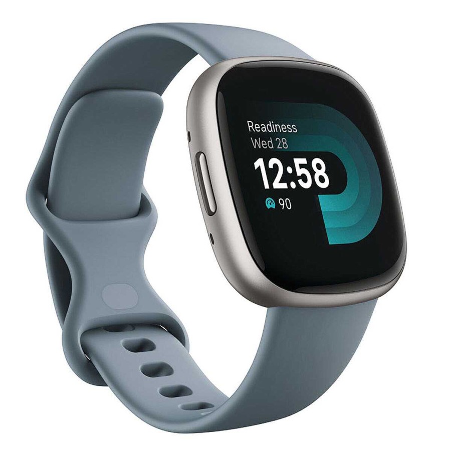 Men Fitbit Watches And Trackers | Fitbit Versa 4 Elevated Fitness Watch - Waterfall Blue/Platinum