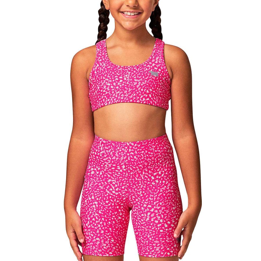 Kids Running Bare Bras & Crops | Running Bare Girls Bare Fit Sports Bra Pink