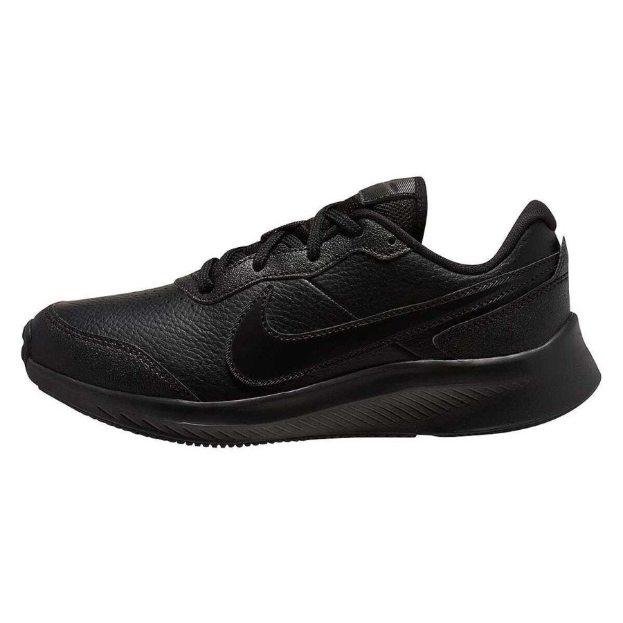 Kids Nike School Shoes | Nike Varsity Leather Gs Kids Running Shoes Black