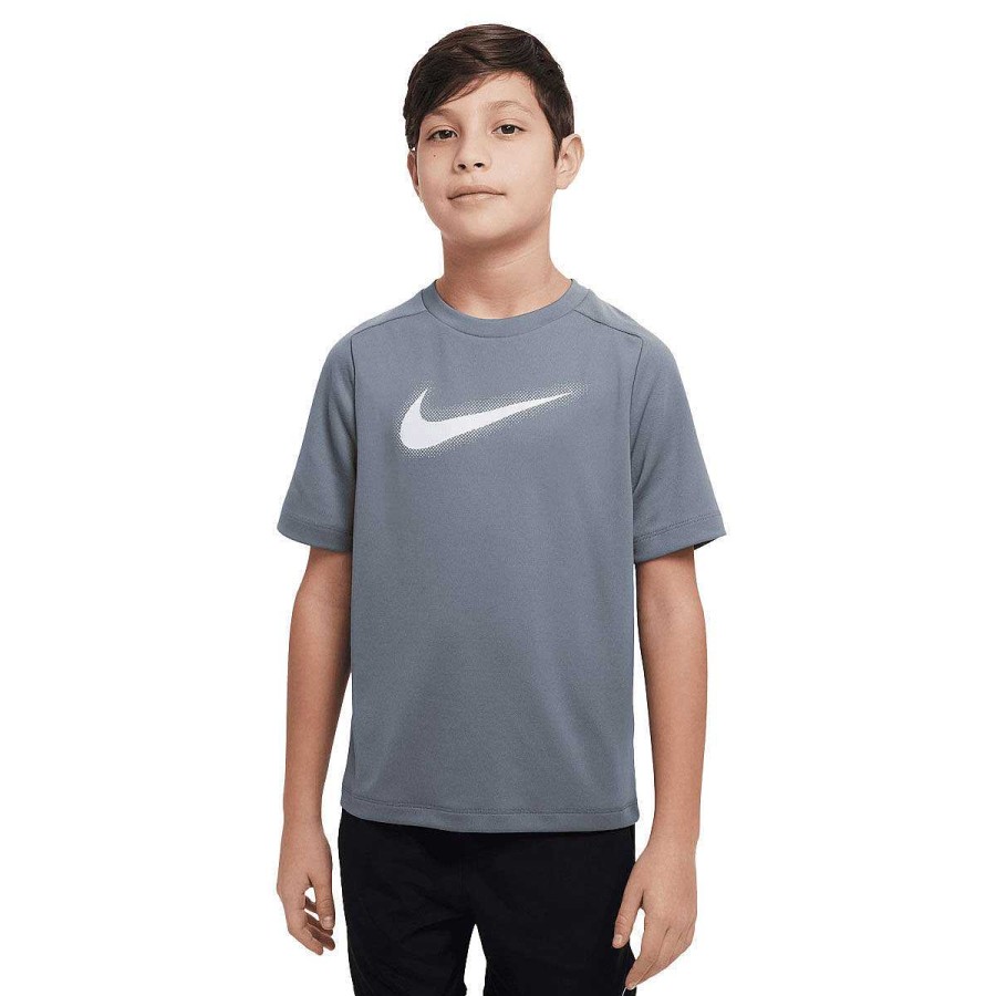 Kids Nike Activewear | Nike Boys Dri-Fit Multi Training Tee Grey