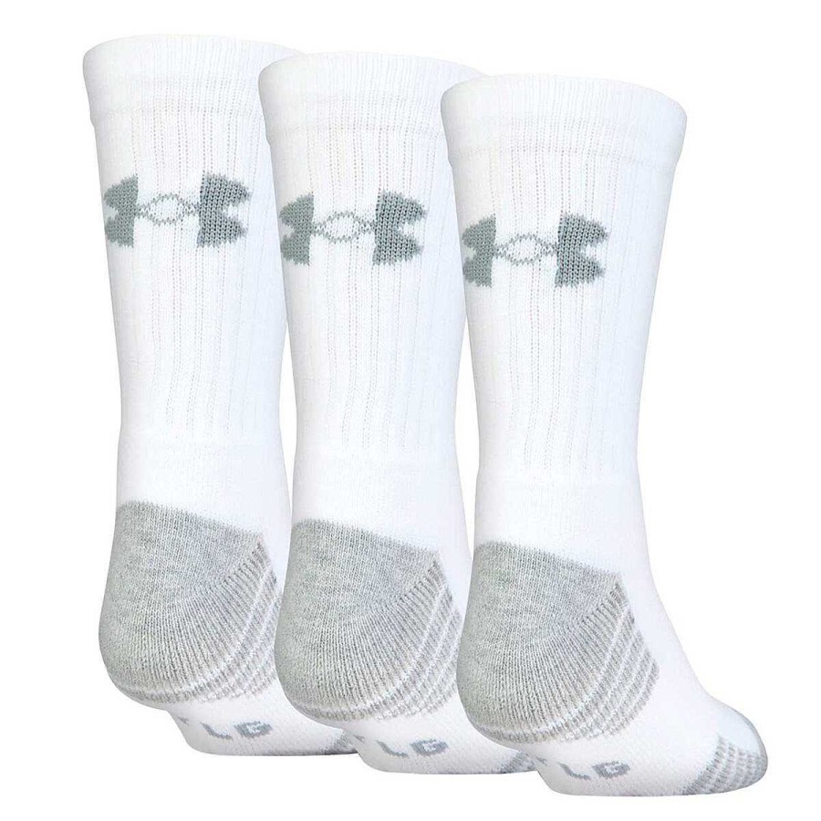 Men Under Armour Socks | Under Armour Kids Heatgear Crew Socks 3 Pack White