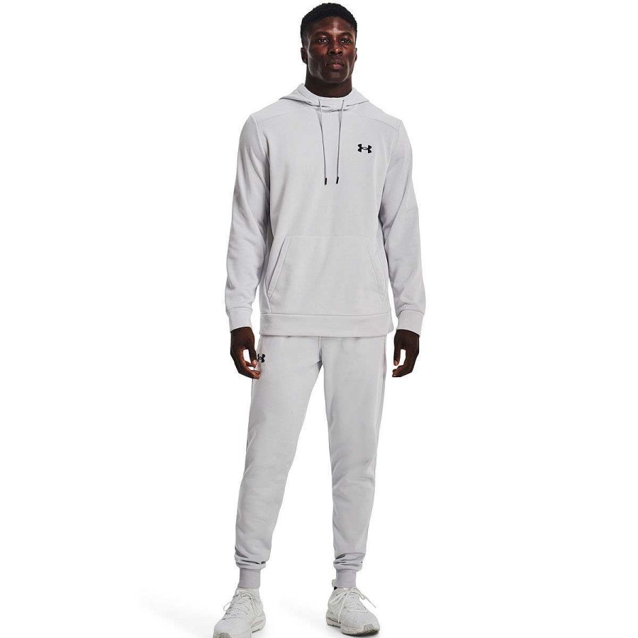 Men Under Armour Jackets | Under Armour Mens Ua Armour Fleece Pullover Hoodie Grey