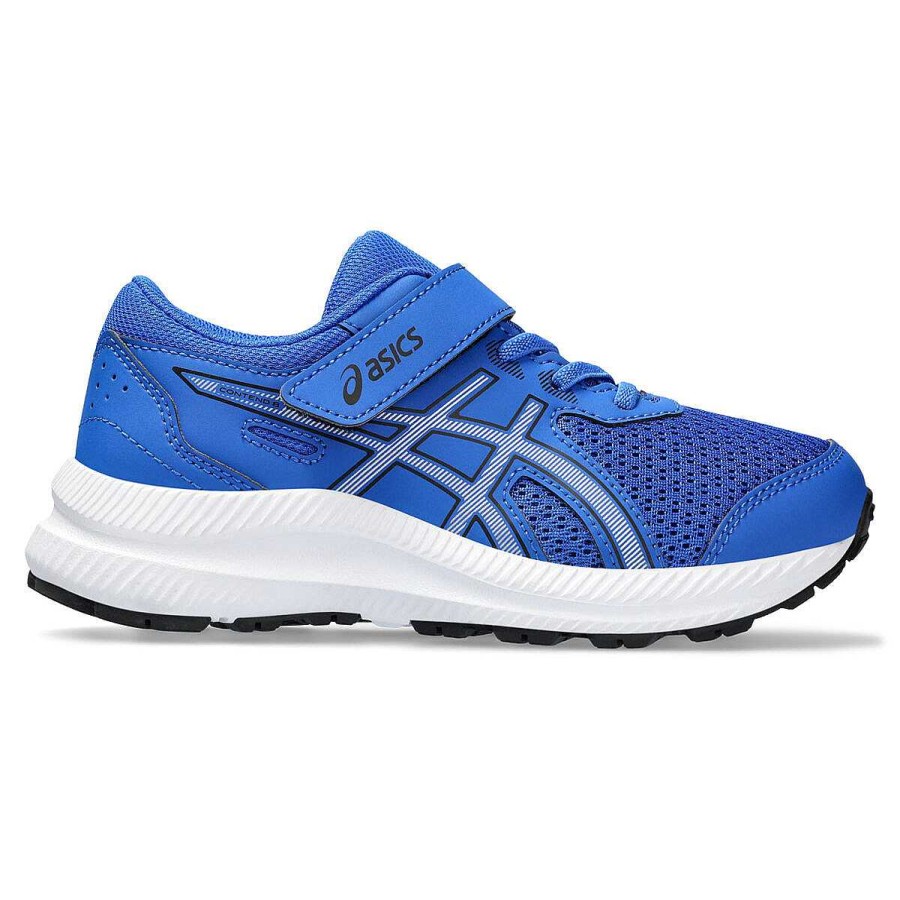 Kids Asics Running | Asics Contend 8 Ps Kids Running Shoes Blue/Silver