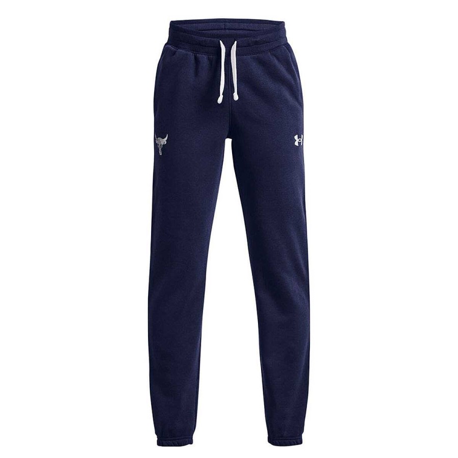 Kids Under Armour Track Pants | Under Armour Project Rock Boys Legacy Jogger Pants S Blue