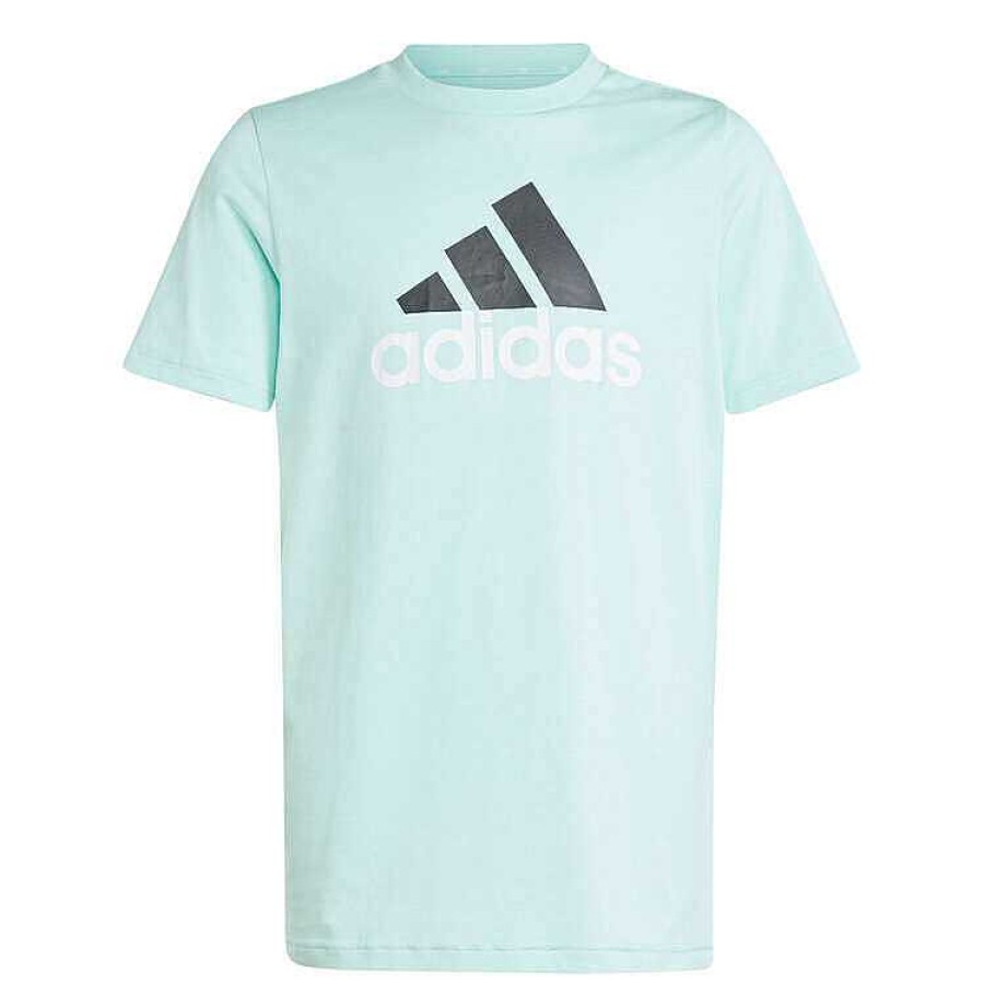 Kids adidas Activewear | Adidas Kids Essentials 2 Colour Big Logo Tee Aqua