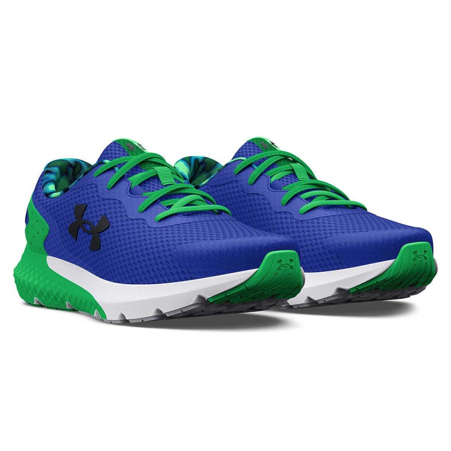 Kids Under Armour Boys Shoes | Under Armour Rogue 3 Ps Kids Running Shoes Royal/Green