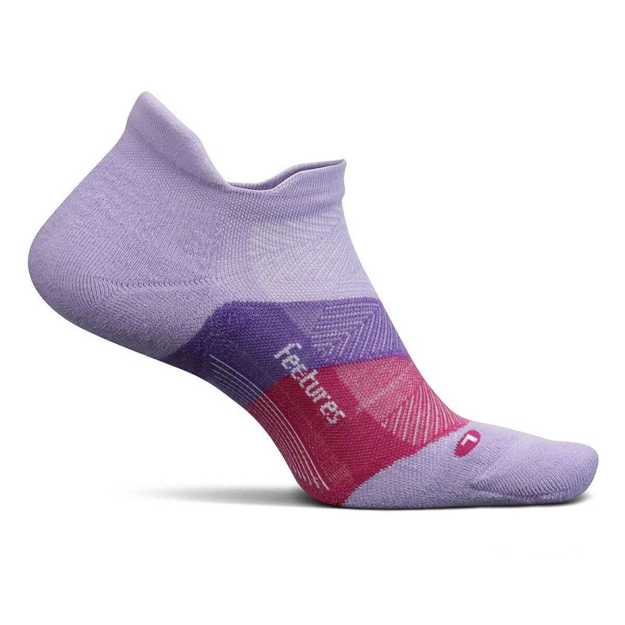 Men Feetures Socks | Feetures Elite Cushion No Show Tab Socks Lavender