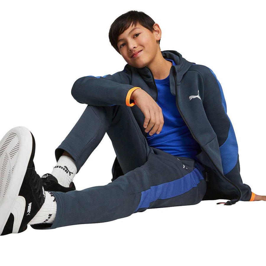 Kids PUMA Jackets | Puma Boys Evostripe Full Zip Hoodie Xs Blue