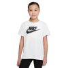 Kids Nike Tees & Tops | Nike Girls Sportswear Dptl Basic Futura Tee White/Black