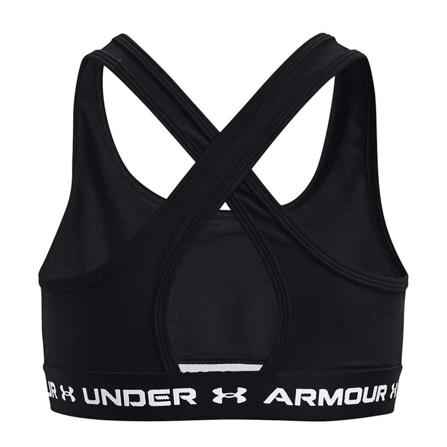 Kids Under Armour Bras & Crops | Under Armour Girls Crossback Mid Sports Bra Black