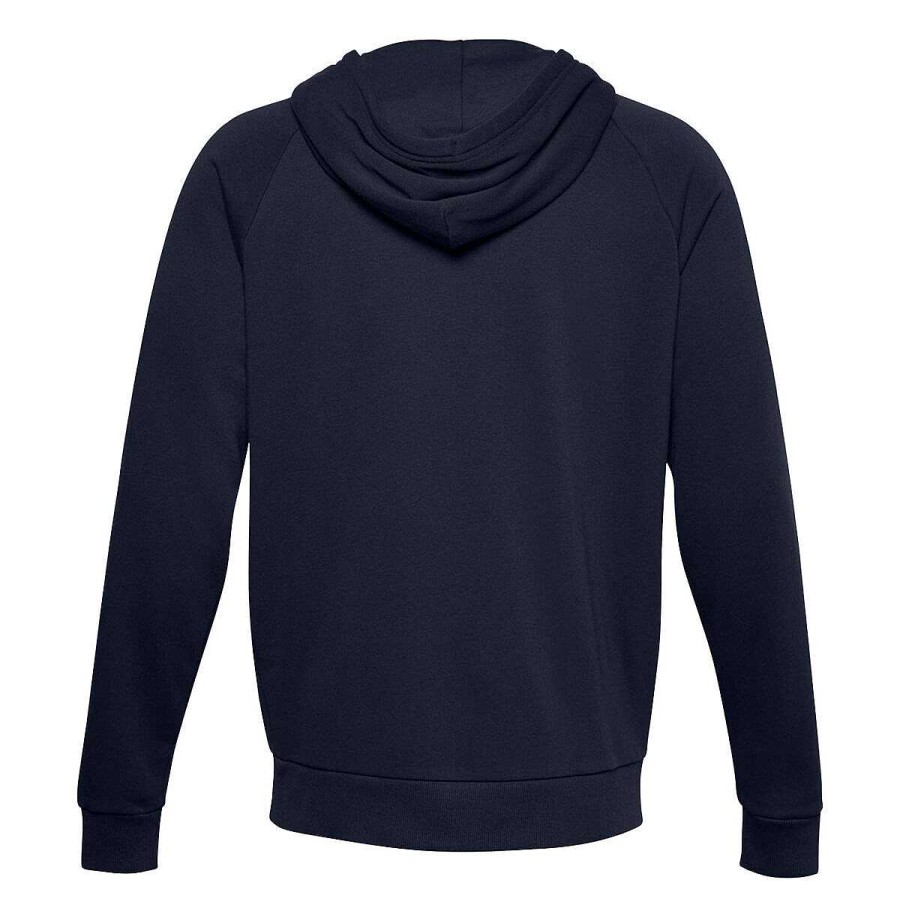 Men Under Armour Hoodies & Sweatshirts | Under Armour Mens Rival Full Zip Cotton Hoodie Navy