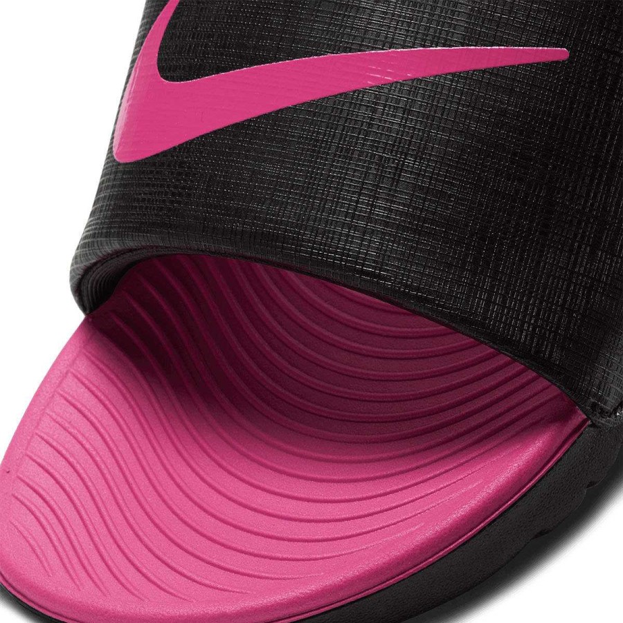 Kids Nike Slides And Thongs | Nike Kawa Kids Slides Black/Pink