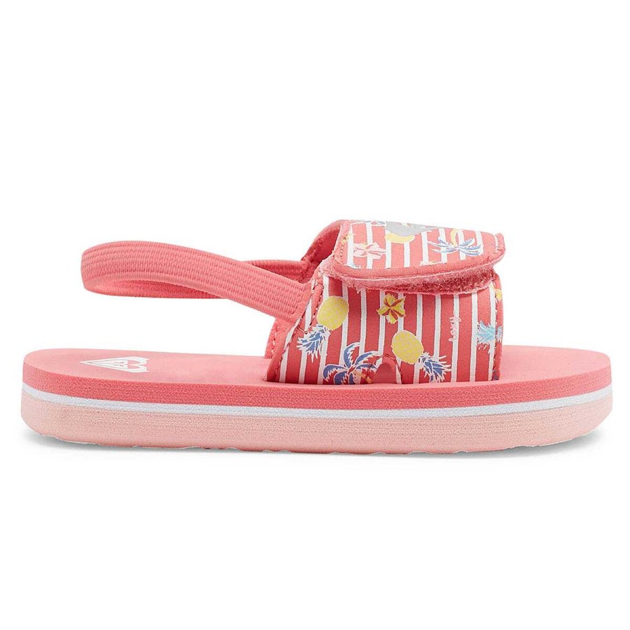 Kids ROXY Slides And Thongs | Roxy Finn Toddlers Sandals Red