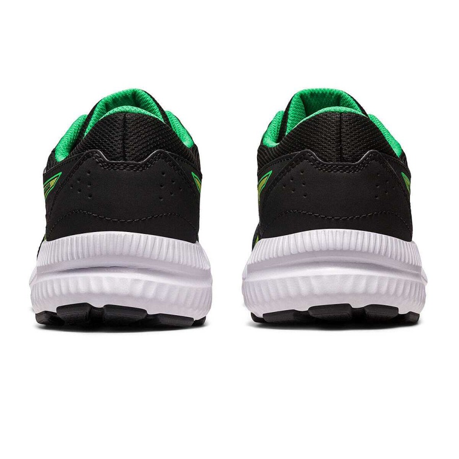 Kids Asics Running | Asics Contend 8 Gs Kids Running Shoes Black/Green