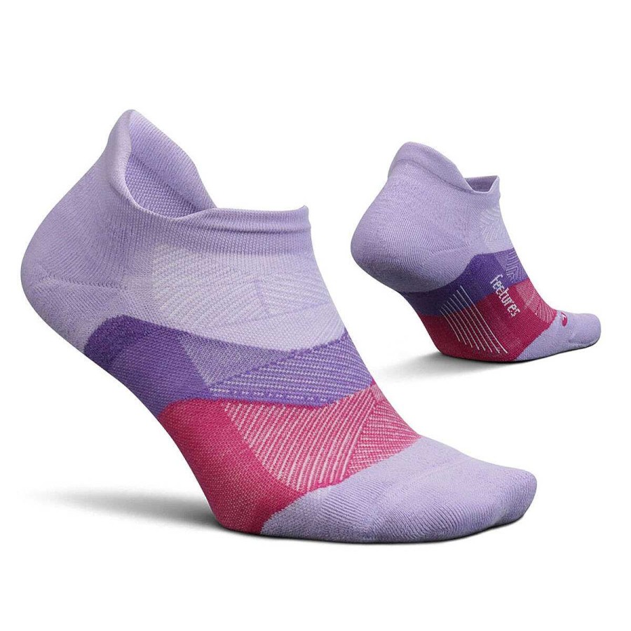 Men Feetures Socks | Feetures Elite Cushion No Show Tab Socks Lavender