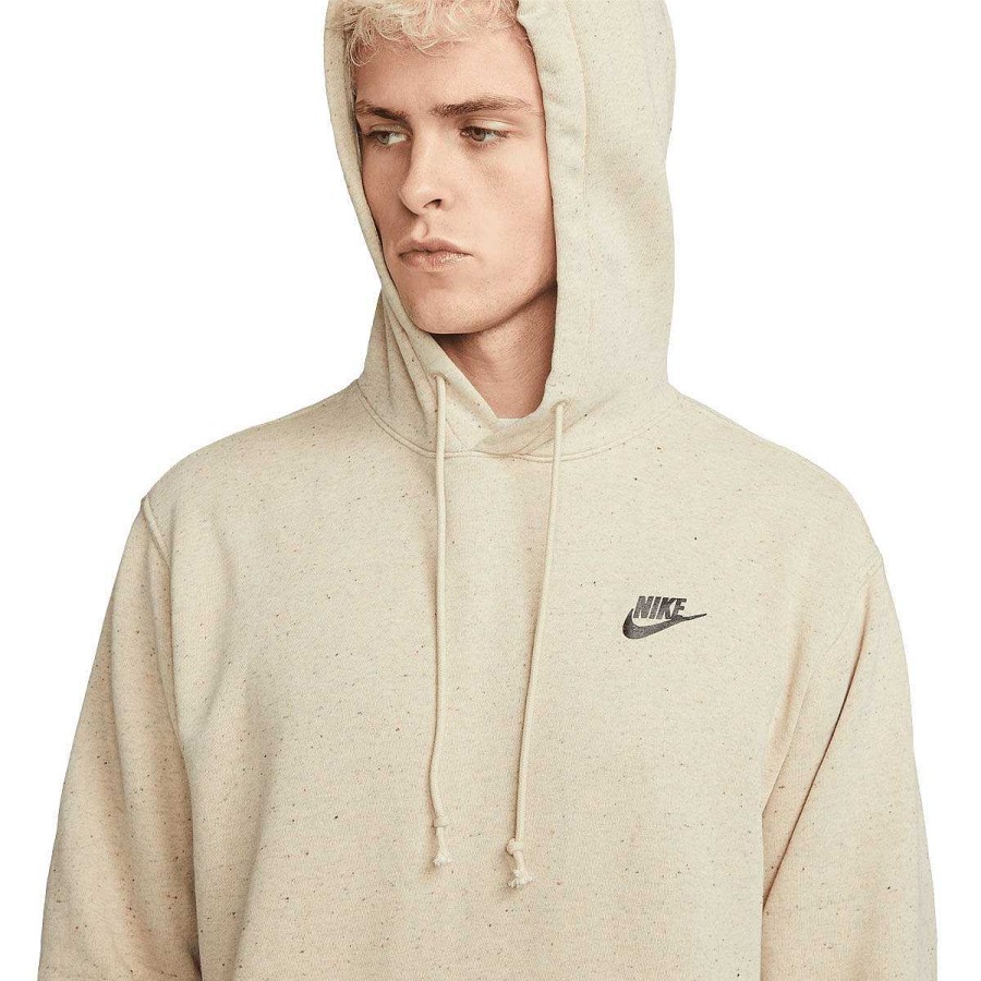 Men Nike Hoodies & Sweatshirts | Nike Mens Club Fleece Pullover Hoodie Xl Beige