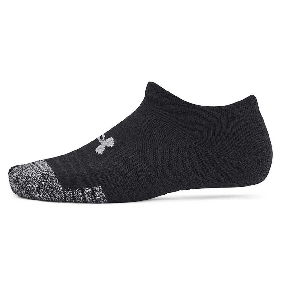 Men Under Armour Socks | Under Armour Kids Heatgear No Show Socks 3 Pack Black