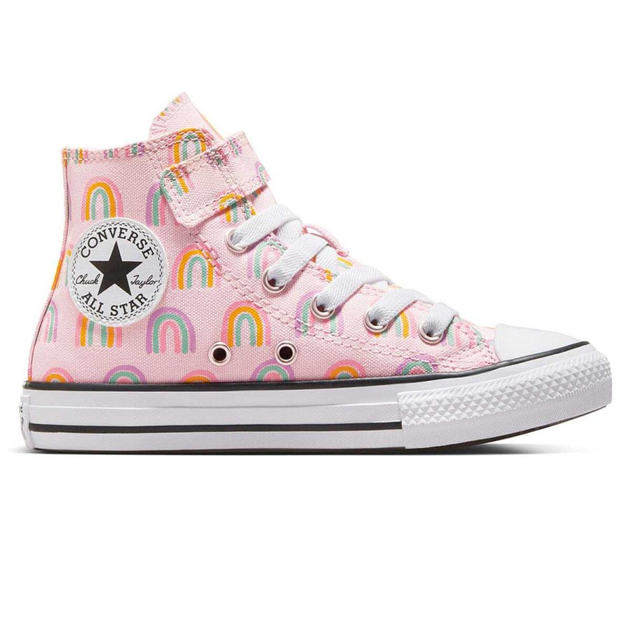 Kids Converse Casual | Converse Chuck Taylor All Star High 1V Rainbows Kids Casual Shoes Pink/Multi