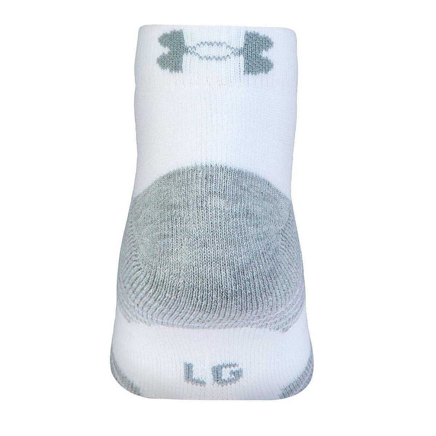 Men Under Armour Socks | Under Armour Heatgear Low Cut 3 Pack Socks White