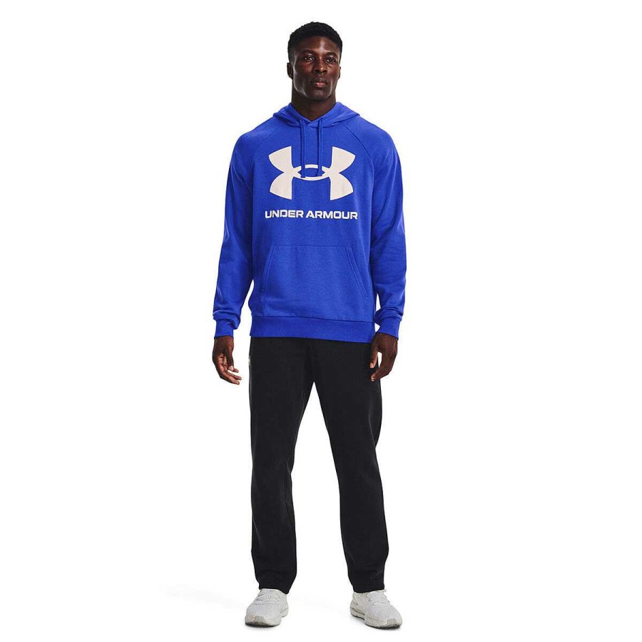 Men Under Armour Hoodies & Sweatshirts | Under Armour Mens Rival Fleece Big Logo Hoodie M Blue