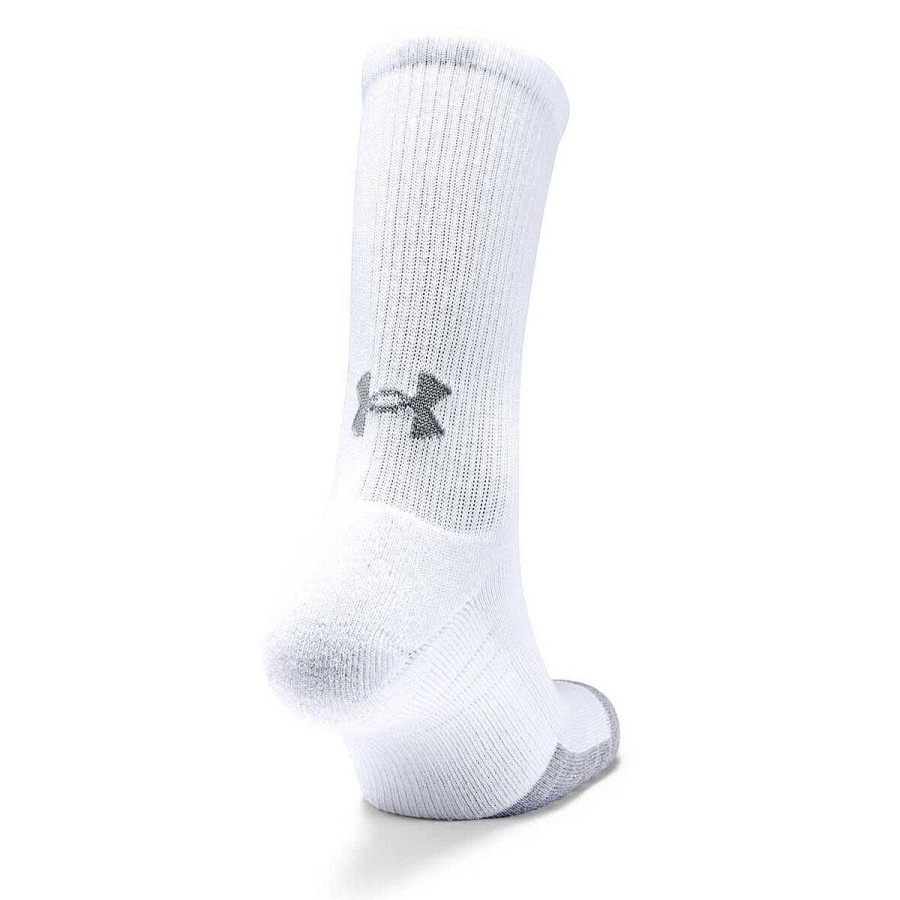 Men Under Armour Socks | Under Armour Heatgear Crew Socks White