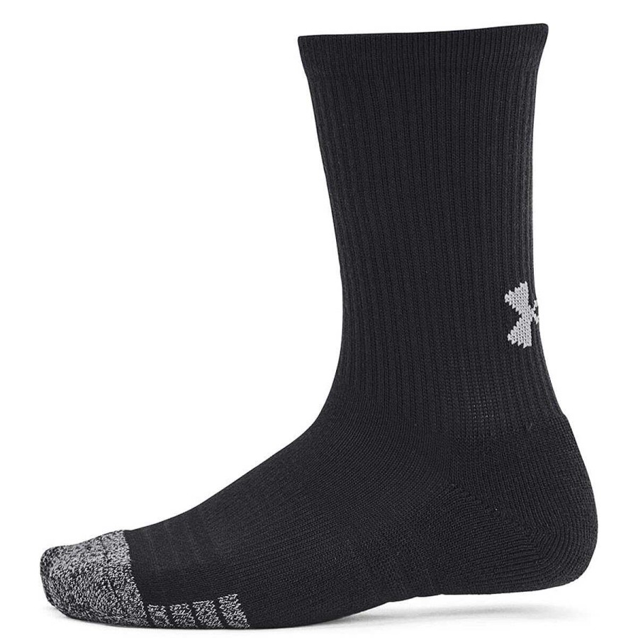 Men Under Armour Socks | Under Armour Kids Heatgear Crew Socks 3 Pack Black