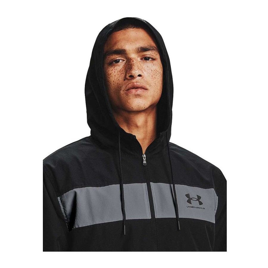 Men Under Armour Jackets | Under Armour Mens Sportstyle Windbreaker Black