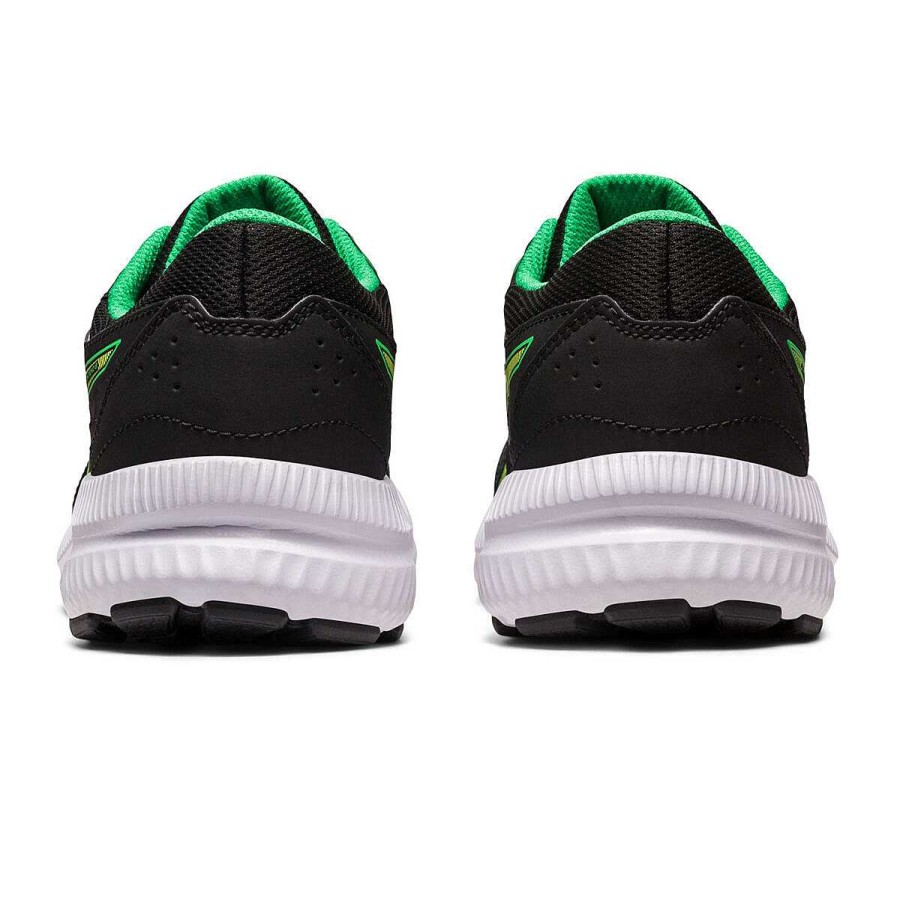 Kids Asics School Shoes | Asics Contend 8 Gs Kids Running Shoes Black/Green