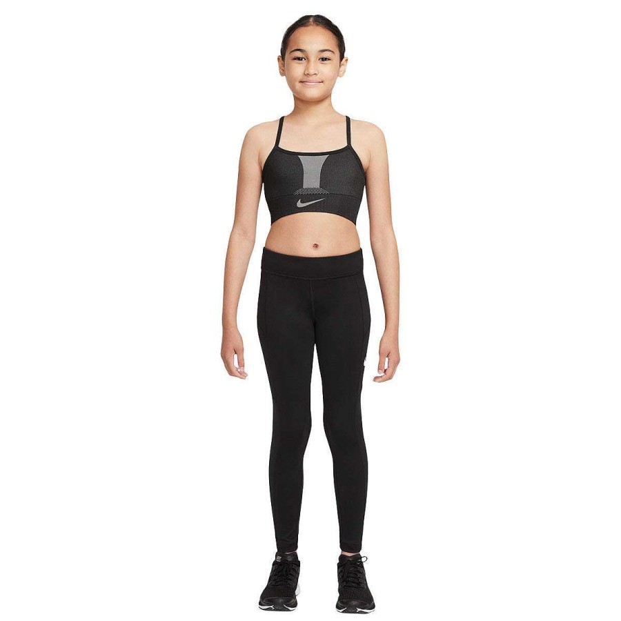 Kids Nike Bras & Crops | Nike Girls Dri-Fit Indy Seamless Bra Xl Black