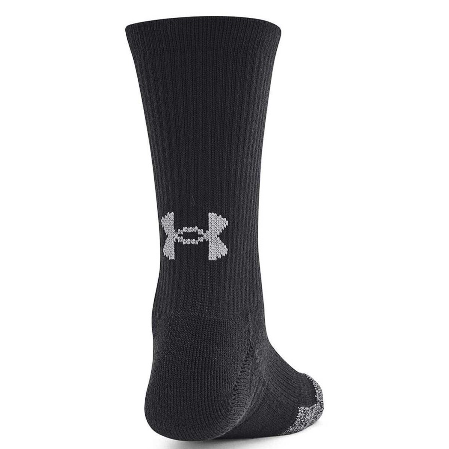 Men Under Armour Socks | Under Armour Kids Heatgear Crew Socks 3 Pack Black