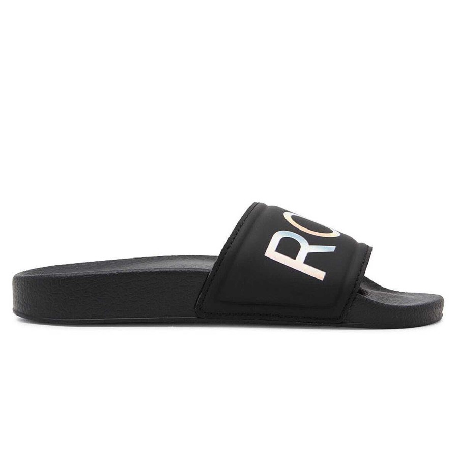 Kids ROXY Boys Shoes | Roxy Slippy 2 Gs Girls Slides Black