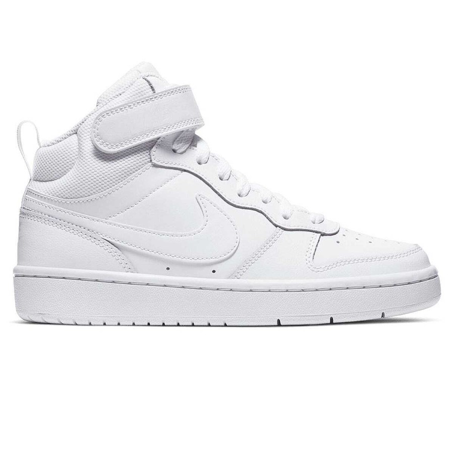 Kids Nike Casual | Nike Court Borough Mid 2 Gs Kids Casual Shoes White