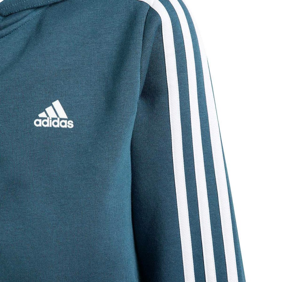 Kids adidas Jackets | Adidas Kids Essentials 3-Stripes Full-Zip Hoodie Blue