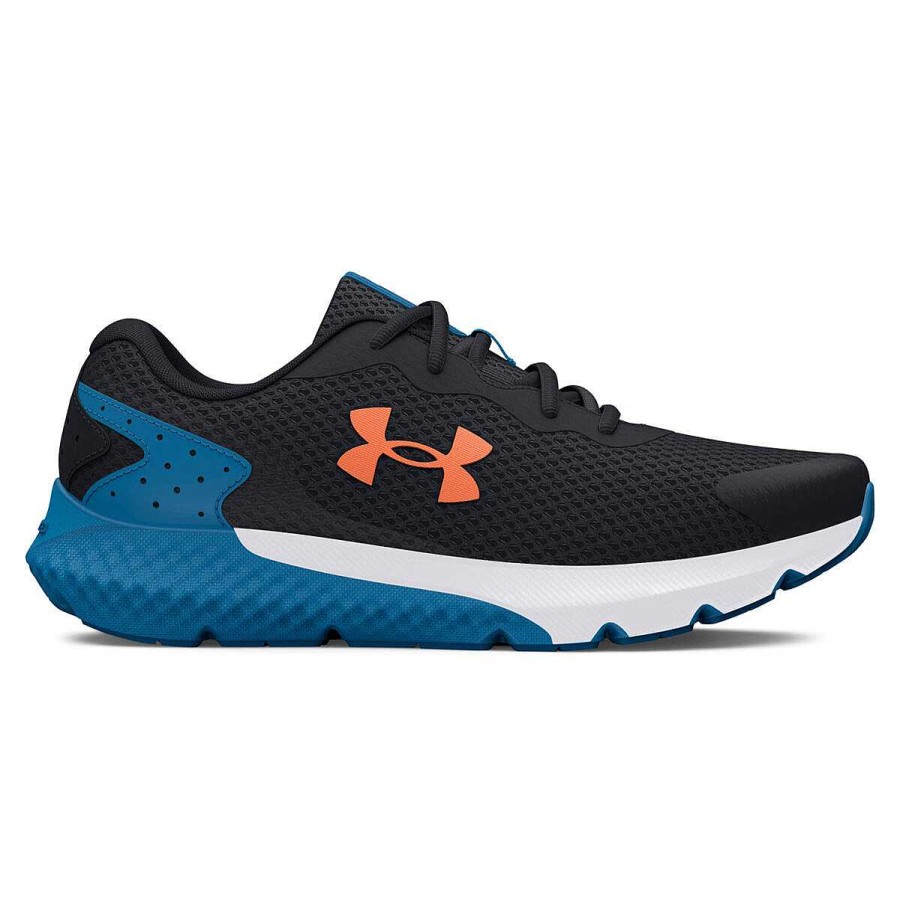 Kids Under Armour Boys Shoes | Under Armour Rogue 3 Ps Kids Running Shoes Black/Blue