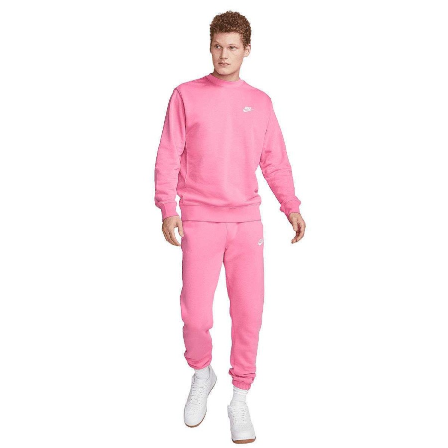 Men Nike Hoodies & Sweatshirts | Nike Sportswear Mens Club Sweatshirt Pink