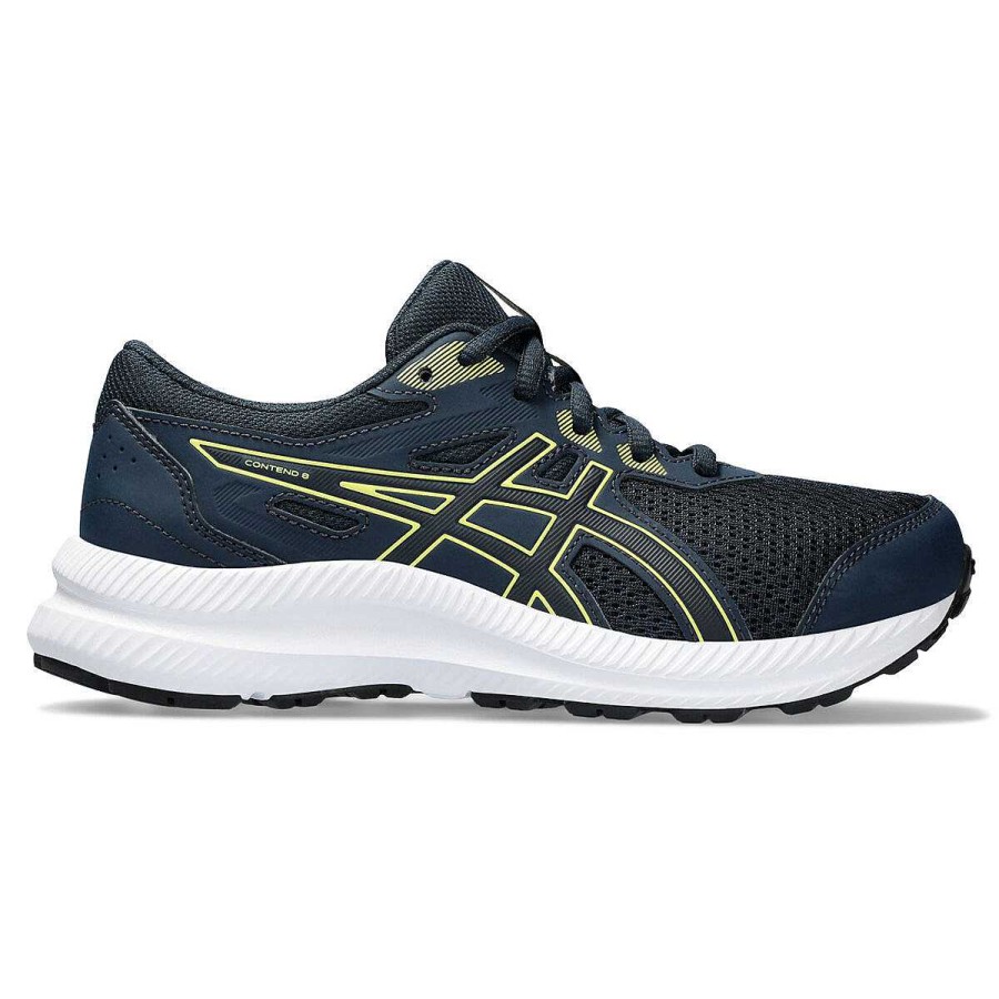 Kids Asics Training | Asics Contend 8 Gs Kids Running Shoes Navy/Yellow