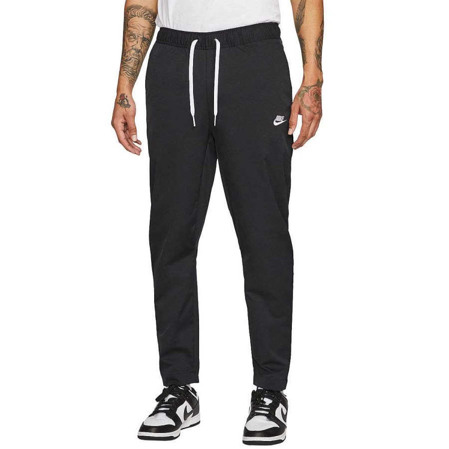 Men Nike Track Pants | Nike Mens Club Woven Tapered Pants Black