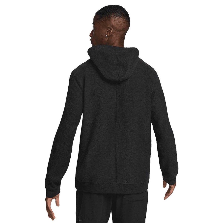 Men Nike Jackets | Nike Mens Dri-Fit Yoga Hoodie Black