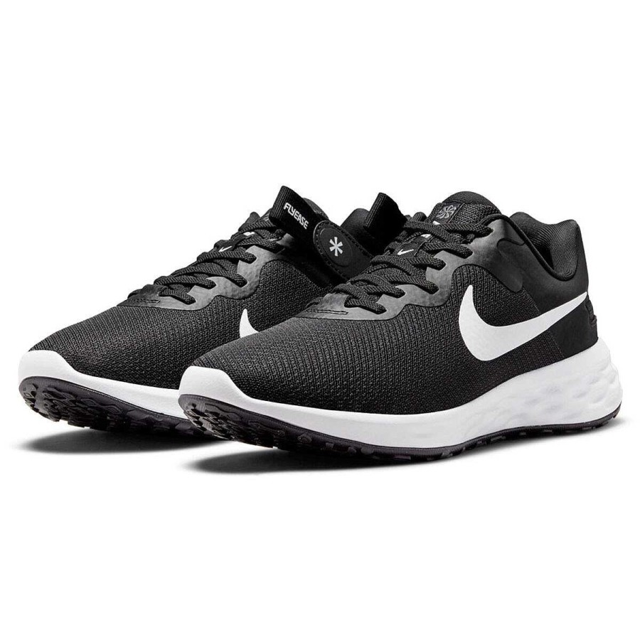 Kids Nike School Shoes | Nike Revolution 6 Flyease Next Nature Mens Running Shoes Black/White