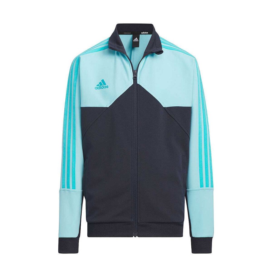 Kids adidas Jackets | Adidas Kids Tiro Aeroready Track Top Blue/Aqua